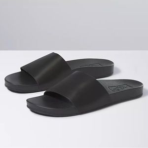 Vans black slide sandals